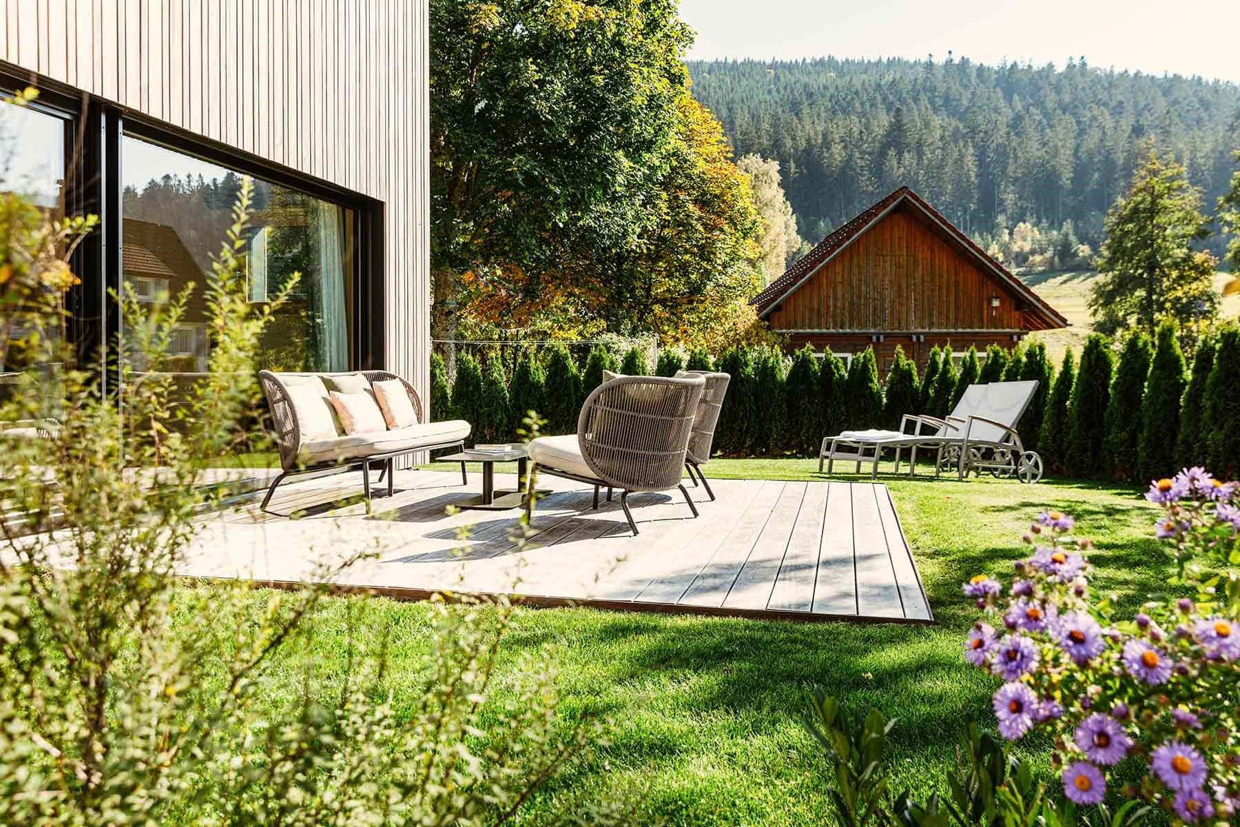 Modernes Engel-Chalet – Terrasse